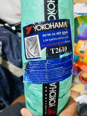 Lốp 90/90-16 Yokohama không ruột ( bọc xanh Ngọc )