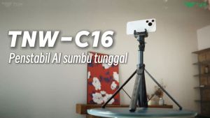 TNW C16 Multi-fungsional Tripod AI Bluetooth Gimbal Stabilizer 360° Rotasi & Tongsis Dengan Lampu