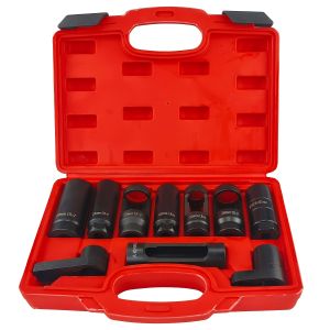 NiuXiang | Bộ 10 Đầu Nối Cảm Biến Oxy Đa Năng Cho Ô Tô & Xe Tải - Bao Gồm Cờ Lê Và Đầu Nối - Dụng Cụ Tháo Cảm Biến O2 Dễ Dàng