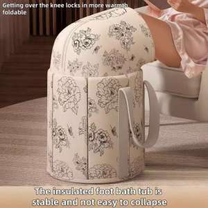 Foot bath bag on calf foldable foot bath tub portable home bedroom winter footbath tub foot soaking tub insulation travel