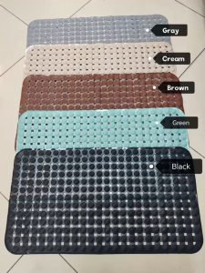 #03 Bathroom Non-slip Mat PVC Bath Shower Pad Door Mat Waterproof With Foot Massage Safety Anti-Bacter