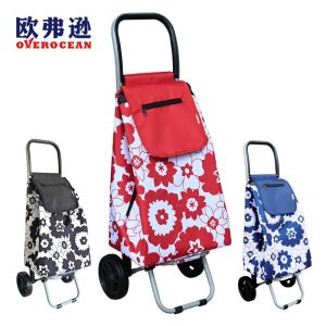 Oversun YY40E Folding Shopping Cart Comfortable Pull Rod Portable Lightweight Vegetable Buying Car Stair Climbing Hand Truck