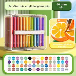 MINGZHUO | Bút Dạ Kẻ Nước Không Phai Đựng chồng được cho Học Sinh 48 Màu