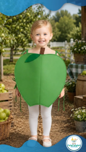 Baby Fourths Couture Nutrition Month Green Apple Kids Costume Outfit Party Event Costume for Kids