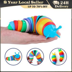 Colorful Slug Snail Kawaii Transform Caterpillar Fidget Toys Adult Kids Decompression Venting Childrens Educational Toys Baby Toys Removable Wiggled Caterpillar Toys Stress Reliever Toys for Kids Decompression Snail Fidget Slug Colorful Caterpillar Toy