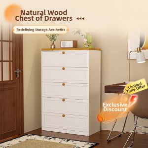 MAIYUQI | Wood Style Steel Drawer Chest
