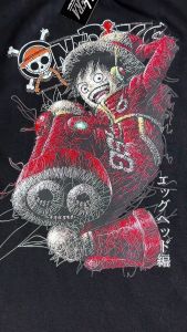 T-Shirt One Piece Karakter Anime O-Neck Lengan Pendek Katun Lembut Ukuran Anak dan Remaja