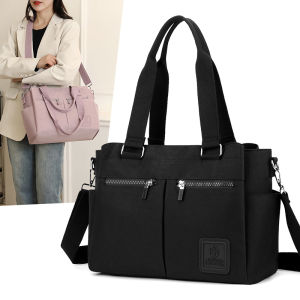 2024 New Womens Large Capacity Oxford Cloth Nylon Tote Bag Casual Crossbody Shoulder Bag Handbag Simple Stylish Summer Bag