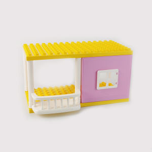 Educational Large Particle Blocks Building Toys House with Doors Windows Walls Robot Training Materials for Children