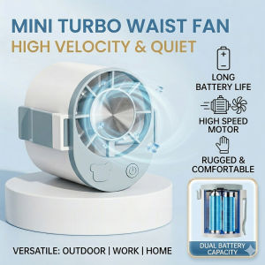 Portable Waist Fan Rechargeable Hands-Free Clip-on Fan 3-Speed Quiet Cooling Blower for Outdoor Working Camping Travel Summer