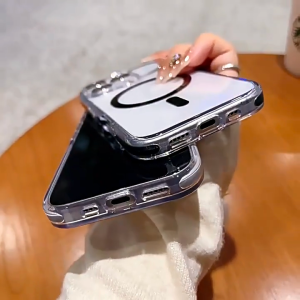 Case iPhone Clear MagSafe | Hollow Back + Camera Protection - FREE LENS RING!!  For IP 11 12 13 14 15 16 17 Pro Max