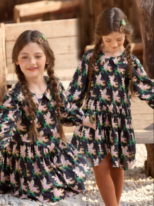 PPTOWN | New Long Sleeve Floral Childrens Dress