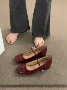 TrendSole 2026Summer Womens Flat Mary Jane Shoes Soft Low Heel Slip-On Shoes Gentle Womens Fashion Single Shoes Vintage Strap Design #WX269