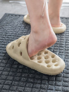 MONLEYTA | Bathroom Slippers Anti-Slip Indoor Home Use Mens Summer Sandals Womens Bathing Sensation Quick Dry Couples EVA Flat Sandals