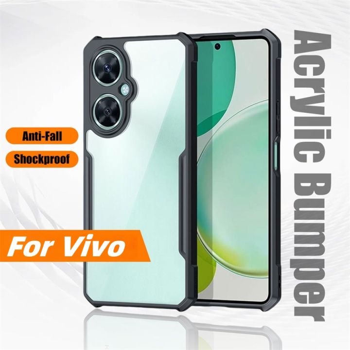 Shockproof Clear Acrylic Phone Case For Vivo V19 Neo V29eV30 V40LiteV20  V21e V23e V25e V27e Se S1 Pro Y02s Y16 Y15s Y15a Y77 Y78 Y27 Y28 Y35 Y36  Y73