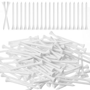 Golf White Wooden Tees Golf Ball Tees 70mm Height Pack of 100/50