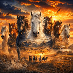 Kayou | DIY Pictures By Number Horse Animal Kits Painting By Numbers Drawing on Canvas Hand Painted Picture Art Gift Home Decor
