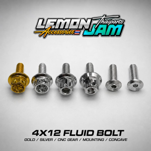 HENG BRAKE FLUID CAP BOLT ( 4x12 ) ( CNC GEAR TYPE ) ( FLOWER TYPE )