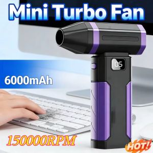 Kebigumei 150000 vòng/phút turbofan quạt máy bay phản lực 6000mAh động cơ không chổi than cầm tay máy thổi tuyết ống gió bạo lực loại di động Máy thổi khí X8 Turbo