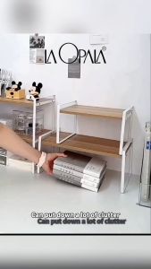 Nordic style minimalist desktop rack dining table desk storage office multi-layer childrens desk small bookshelf bookshelf