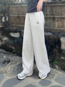CAMEL | Womens Cotton-feel Knitted Wide Leg Pants