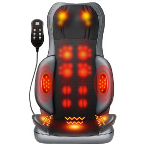 JAIYORL Electric Full Body Massage Chair Neck Back Waist Massage Cushion Heat & Vibrate Massage Pad Equipped with Foot Massager