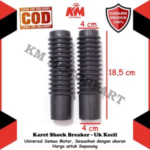 KARET SHOCK DEPAN MOTOR /PELINDUNG SHOCK DEPAN /COVER SHOCK DEPAN READY SIZE BESAR SEDANG KECIL SEPASANG