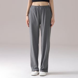 Miiow | Thickened Fleece Womens Sleep Pants Loose Fit Home Leisure Trousers Mid Waist Long Pants Polyester Fiber Winter Warm Pijamas