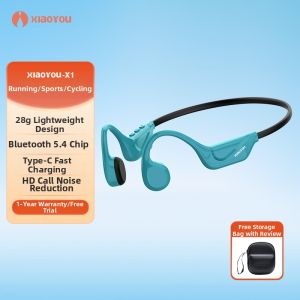 XIAOYOU | Wireless Bone Conduction Bluetooth Earphones for Sports and Riding with Built-in Memory X1
