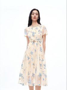 Koradior | Elegant Long Embroidered Dress