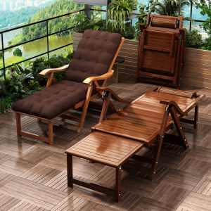Sitting and Lying Folding Chair Adult Napping Bamboo