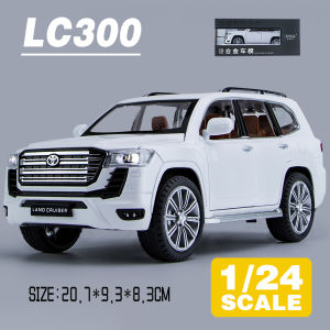 model car 1/24 Toyota Land Cruiser SUV DI ECast เล่นรถยนต์รุ่นรถบรรทุกสำหรับเด็กผู้ชายเด็กขนาด 1/24 ยานพาหนะออฟโรด