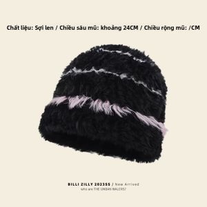 BILLI ZILLY | Mũ Lông Cừu Knitted Màu Sắc Retro