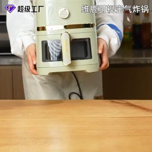 4.5L Home-appliance Visible Air Fryer Household Large Capacity Intelligent Double Knob Multi-function Electric Fryer