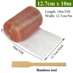 4 Sizes 99.9% Copper Mesh Roll for Mice Rodent Rat Repellent with Packing Tool Anti-Pest Copper Mesh Anti-snail Copper Wire