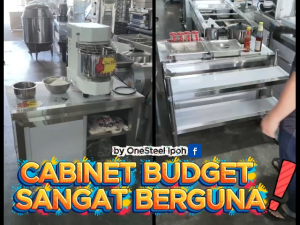 80/100/120/150/180CM CABINET STAINLESS STEEL/不锈钢打荷枱带滚轮滑动门TEBAR ROTI CANAI COUNTER/FOOD PREPARATION/STORAGE/TABLE KITCHEN