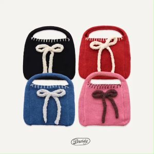Shally Knit Bag กระเป๋า mini bag ผ้า knit แต่งโบว์สุดน่ารัก