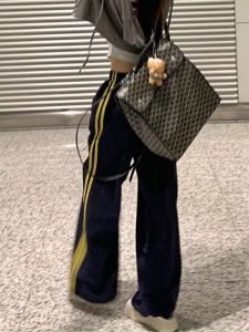 Quần Thể Thao Nữ Màu Xanh Lam Nhanh Khô Quần Ống Rộng Thường Ngày Quần Đi Công Tác Phong Cách Mỹ Quần Khiêu Vũ Samba