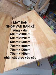 Mặt bàn- gỗ ghép cao su AC 2 mặt bóng làm bàn kệ tủ đồ nội thất
