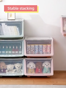 SimHome Multipurpose Front Opening Storage Box Stackable Toy Snack Household Storage Cabinet Kotak simpanan