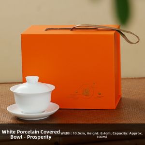 Dehua White Porcelain Tea Set for Home Use