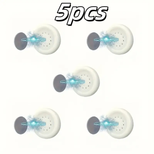 5pcs No Drill Magnetic Remote Holder - Wall Mount for TV/AC/DVD Remotes White Space-Saving Design