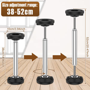 2PCS Telescopic Support Rod Adjustable Height 300kg Weight Capacity Multipurpose Jack Tool Furniture Heightening Legs