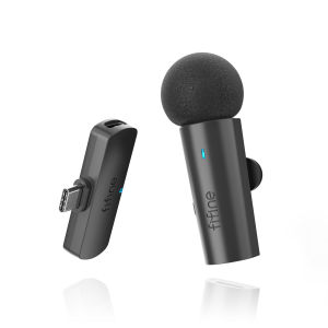 FIFINE Wireless Lavalier Microphone with Type-C Interface for Phone/PCCrystal Clear Recording for Streaming Vlogs & Interviews