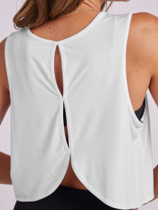 WomenS Solid Color Top WomenS Sports Suspender Top WomenS Fashion Hollow Back Sports Running Fitness Casual Hundred Yoga Top