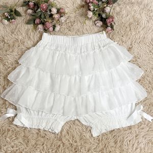 {In Stock} Lolita Dress Amoi JK Safety Pants Fashion Tape Lace Tiered-Ruffle Layers Pumpkin Pants Bloomers