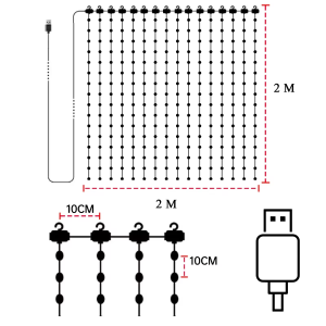 Smart Curtain Lights 400 LED USB Curtain String Lights with App Remote ControlMusic Sync Christmas Curtain String Outdoor