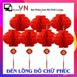 SET 10 Đèn Lồng Đỏ Nilon Chữ Phúc Treo Trang Trí Lễ Tết 2026 - Combo 10 Đèn Lồng Tổ Ong Trang Trí Lễ Hội Tết Cổ Truyền - Đèn Lồng Giấy Đỏ Ni Lông Chống Nước- Lồng Đèn Đỏ Treo Trang Trí Tết Trang Trí Lễ Hội Tiệc Tùng