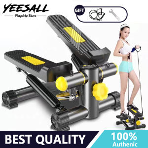 YEESALL Home Foot Stepper Sport Exercise Mini Stepper Machine Pedal Exerciser Electronic Display Home Exercise Equipment with Resistance Band Gym Fitness Silent Step Machine