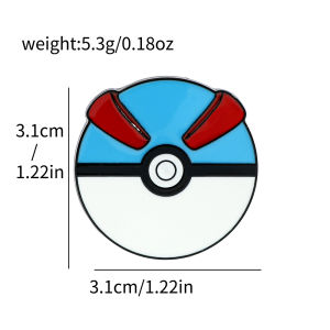 Bandai | Assorted Pokeball Enamel Pins Anime Lapel Badges Pokemon Brooches for Clothing Backpack Denim Jacket Decor Collectible Pin Gift